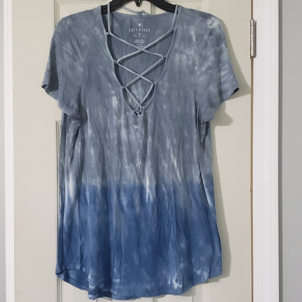 AEO Soft & Sexy Tie Dye Top Sz L